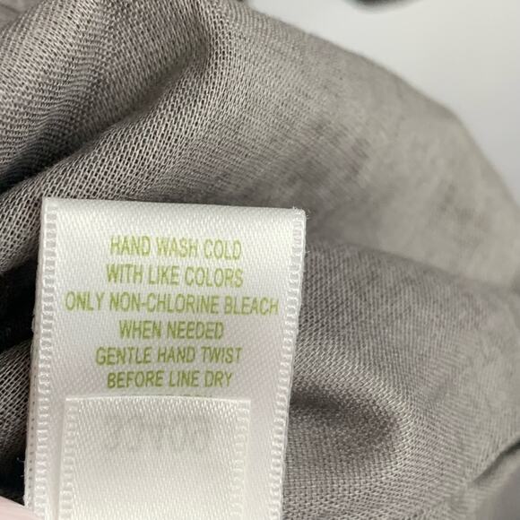 Garnet Hill Tunic Top Womens Extra Large Gray 3/4 Sleeve V Neck 100% Cotton - Picture 7 of 7